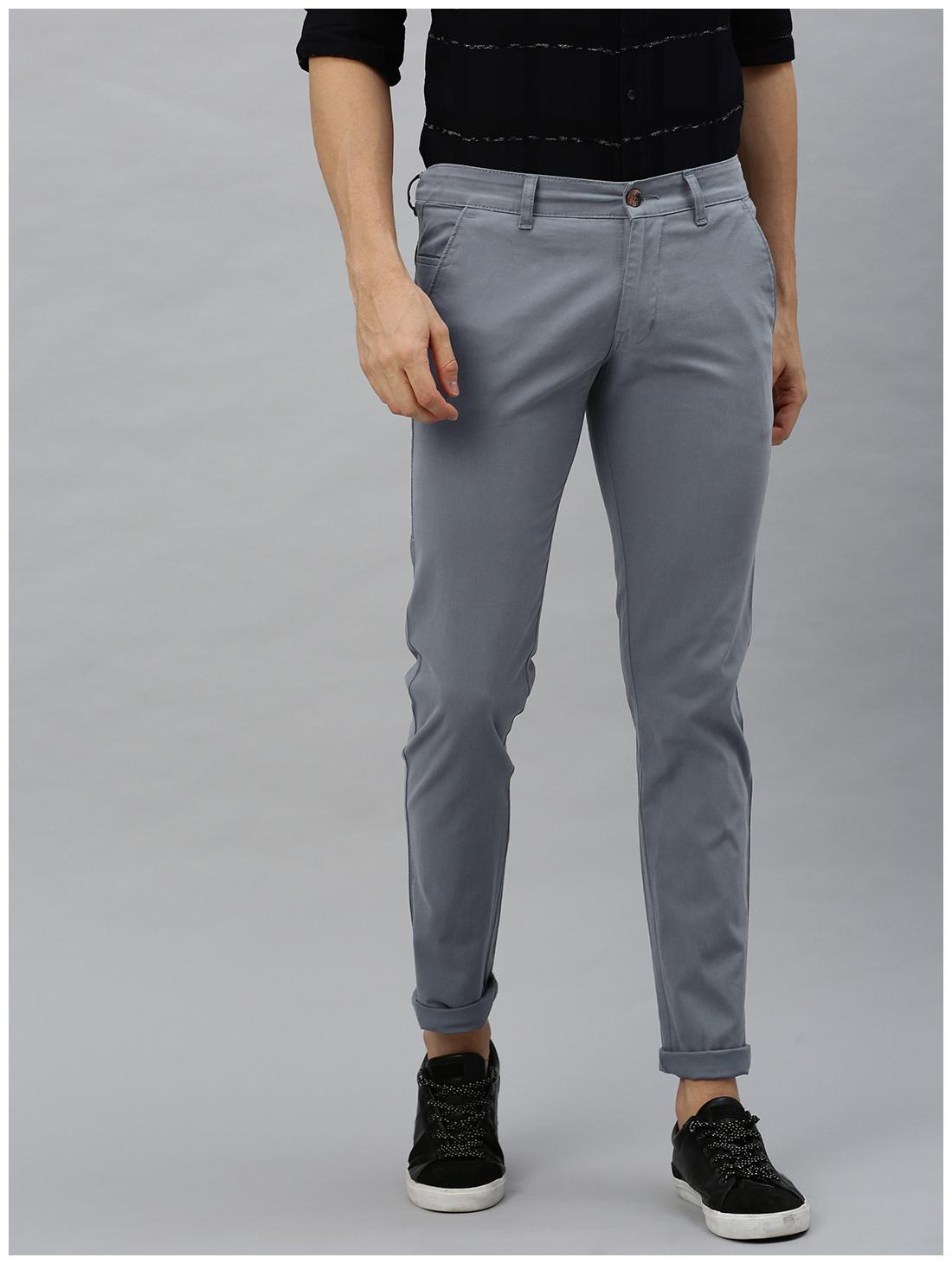 

Urbano Fashion Men Blue Solid Slim fit Chinos