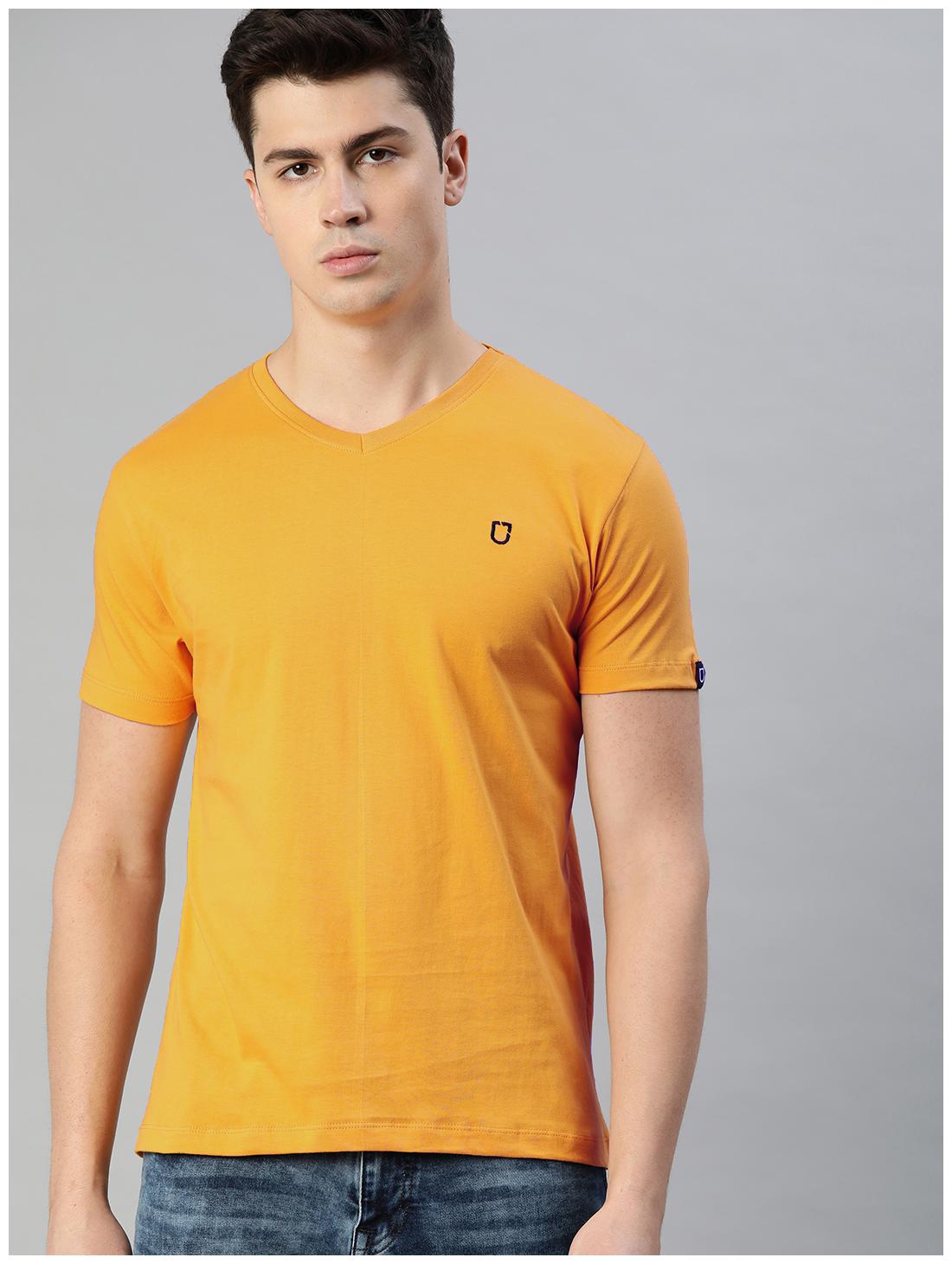

Urbano Fashion Men Yellow Slim fit Cotton V neck T-Shirt - Pack Of 1