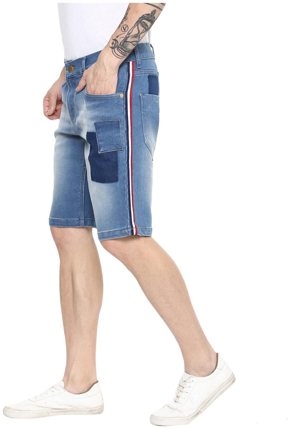 

Urbano Fashion Men Blue Slim Fit Denim Shorts