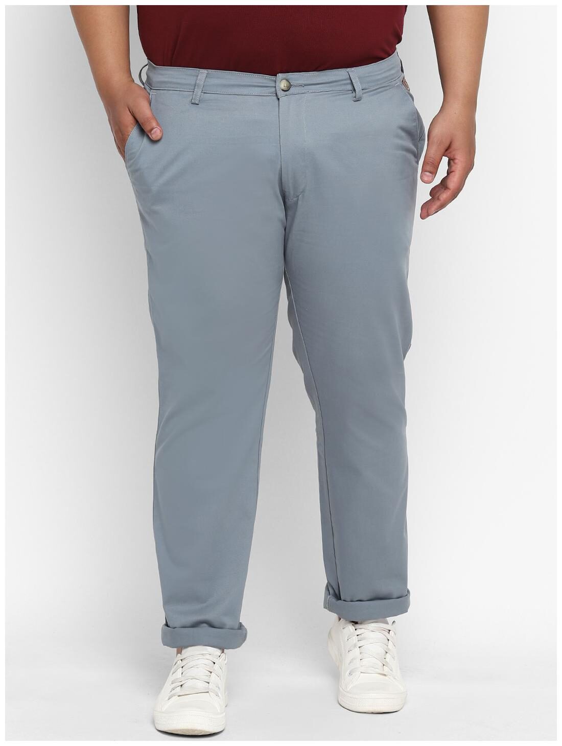 

Urbano Plus Men Blue Solid Regular fit Chinos