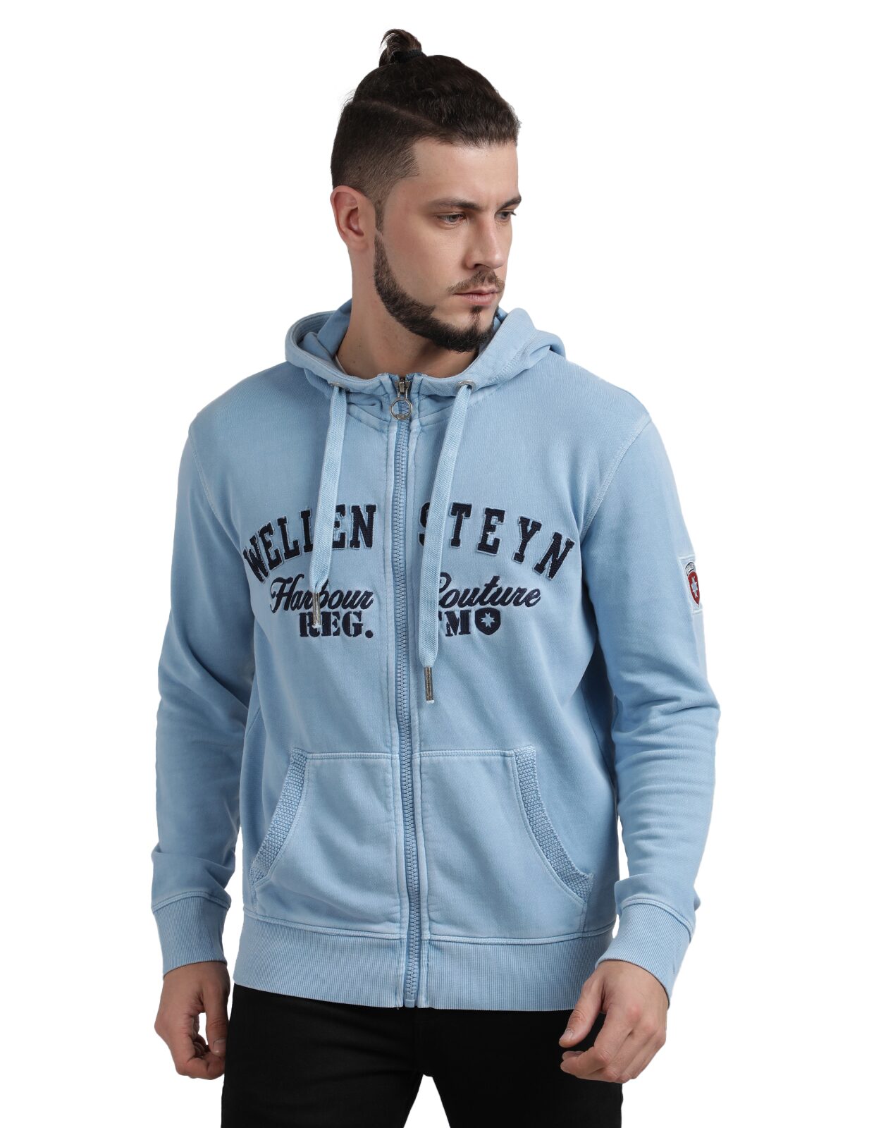 

Urgear Men Blue Hooded Hoodie