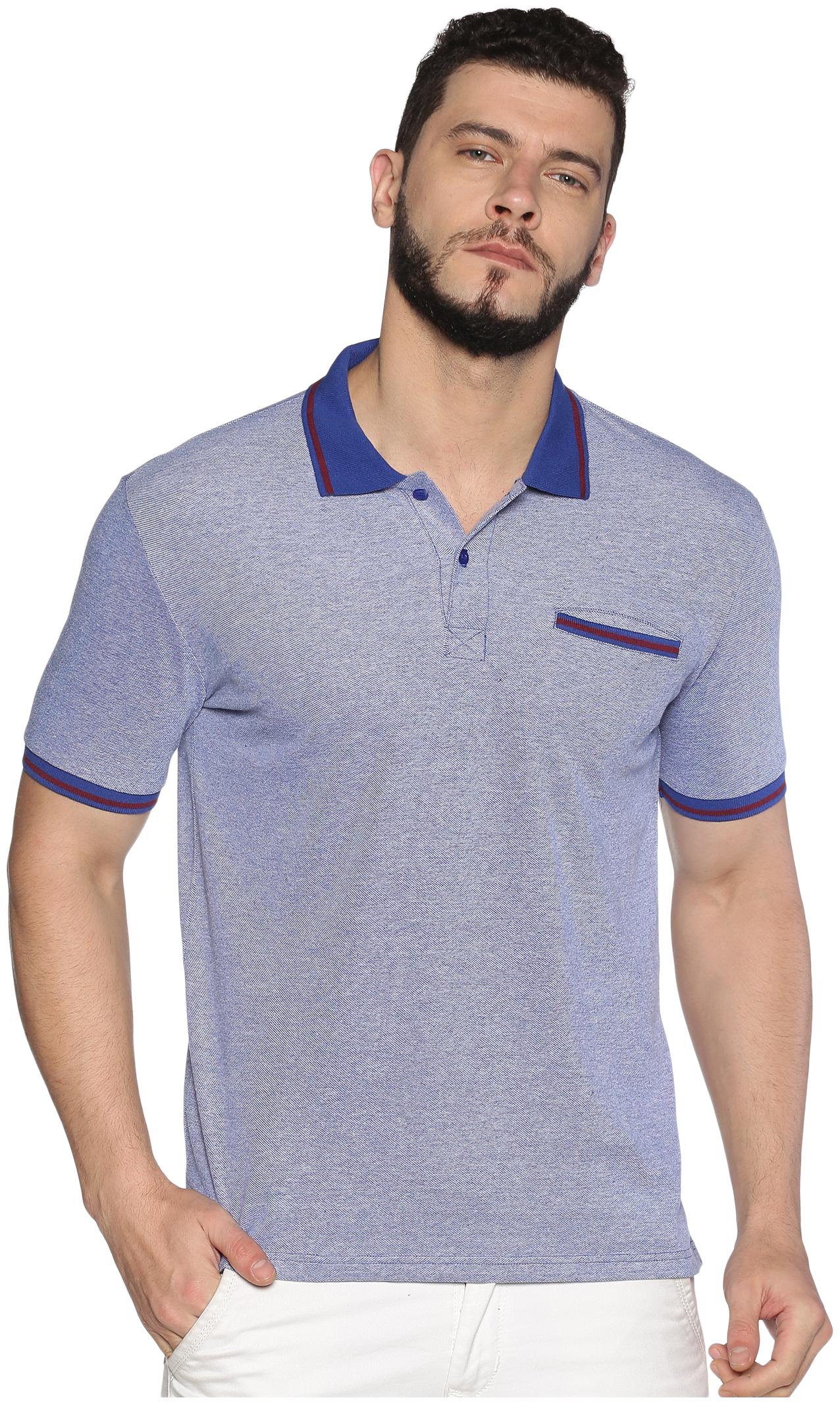 

Urgear Men Blue Regular fit Cotton Polo collar T-Shirt - Pack Of 1