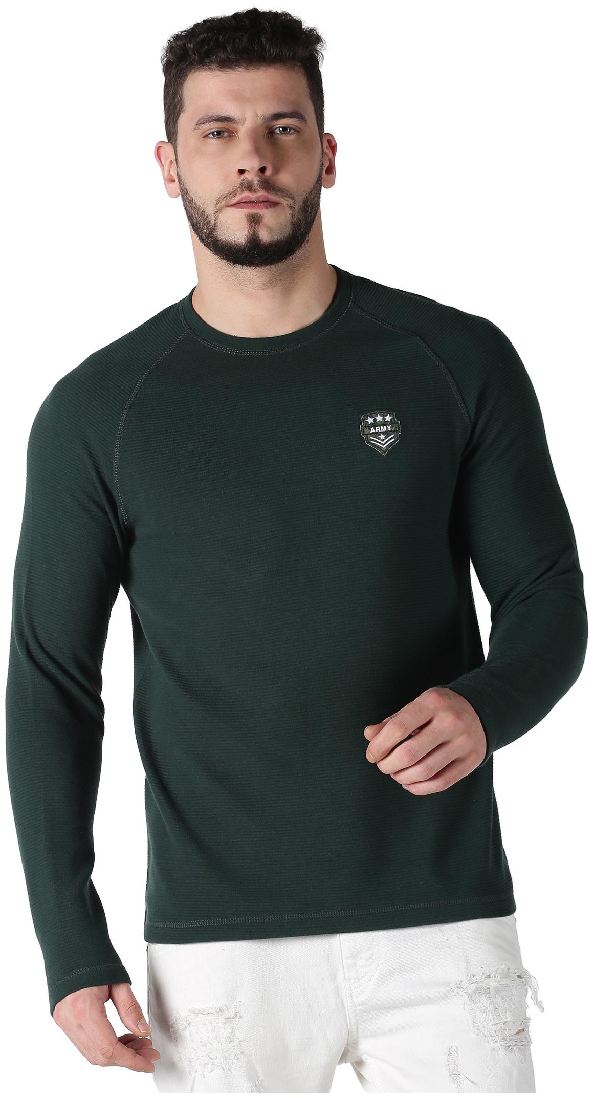

Urgear Men Green Round neck Sweatshirt