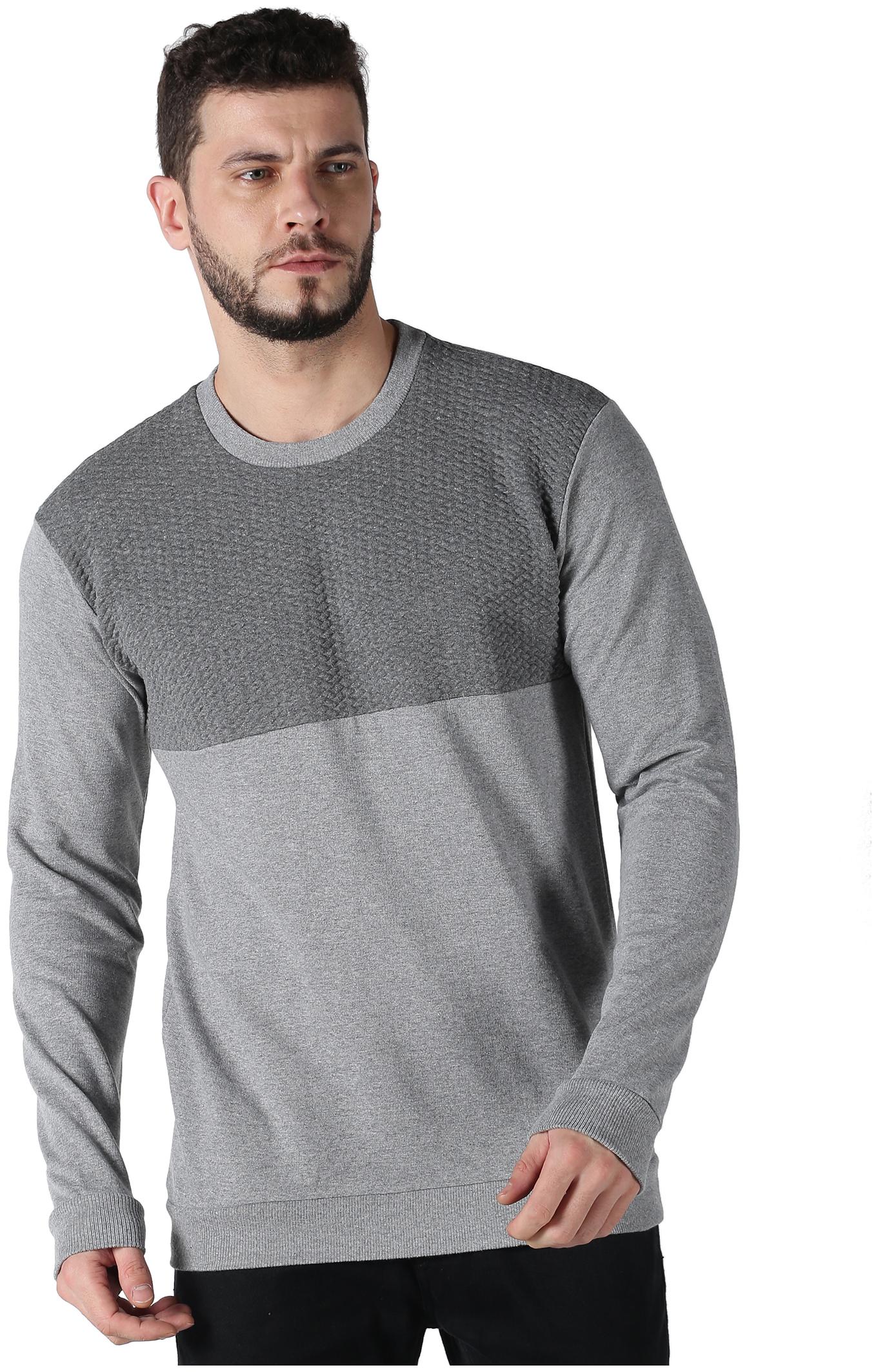 

Urgear Men Grey Round neck Sweatshirt