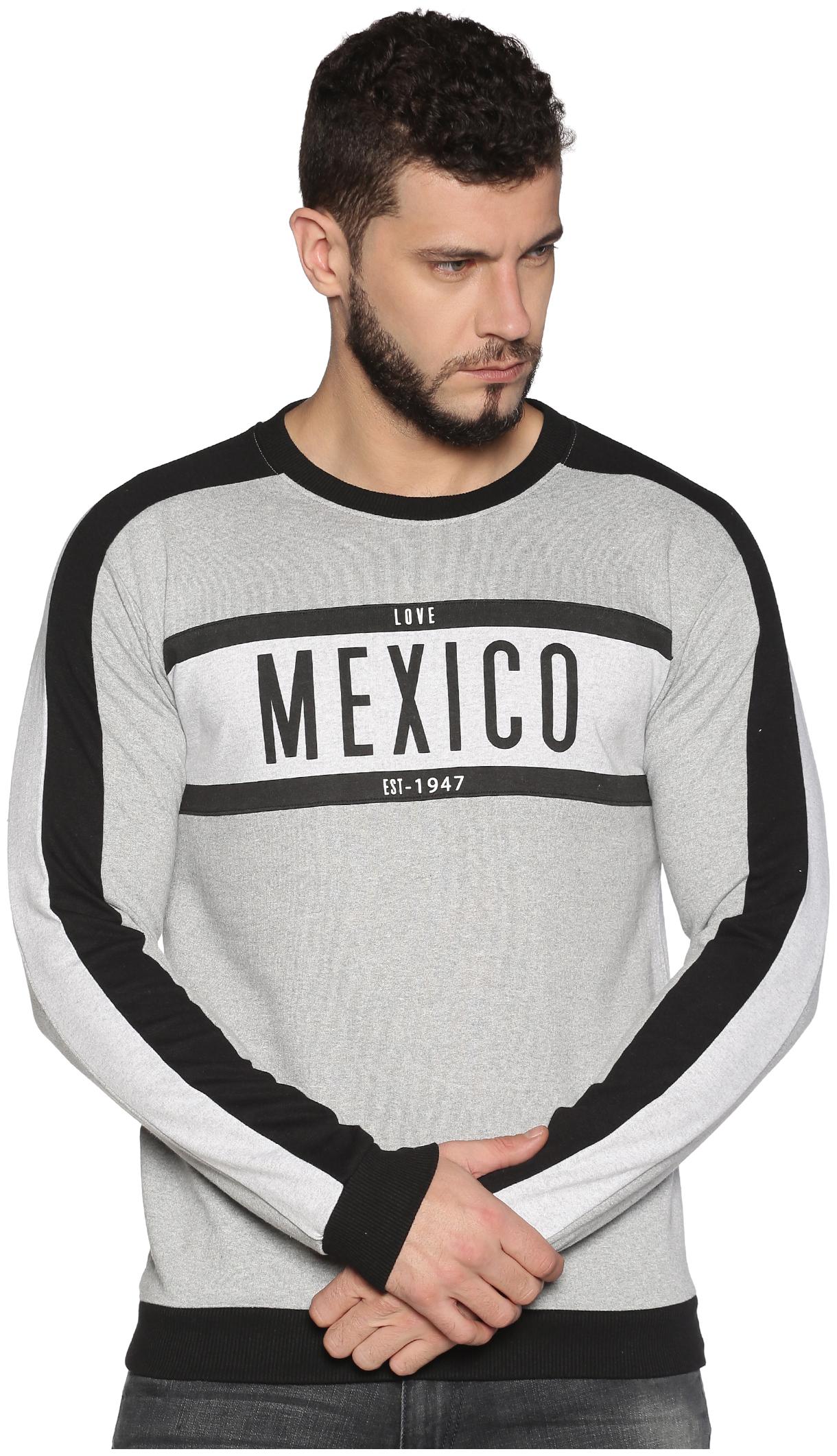 

Urgear Men Grey Round neck Sweatshirt