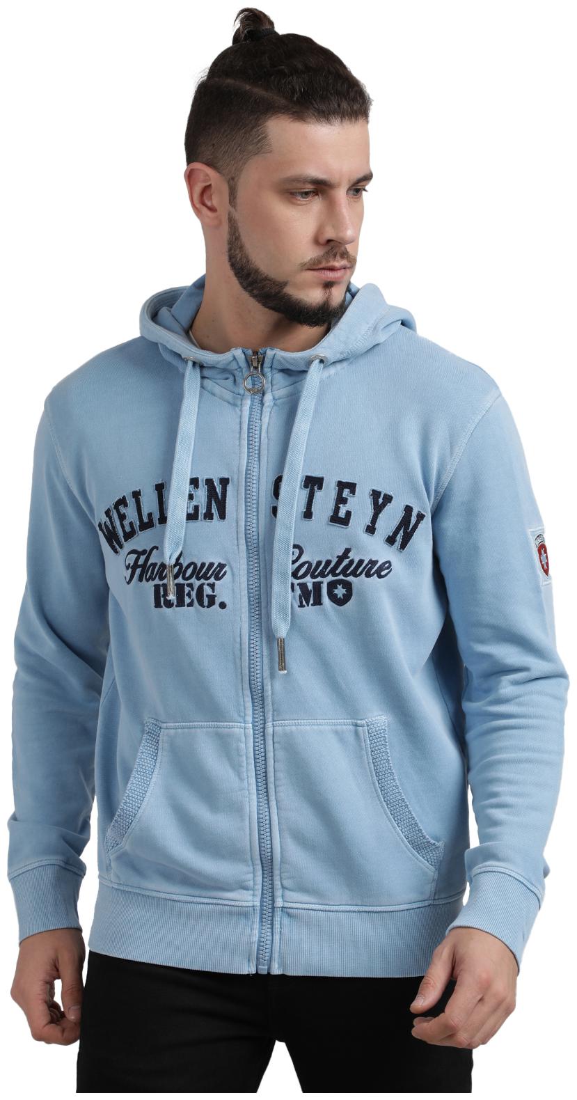 

Urgear Men Blue Hooded Hoodie