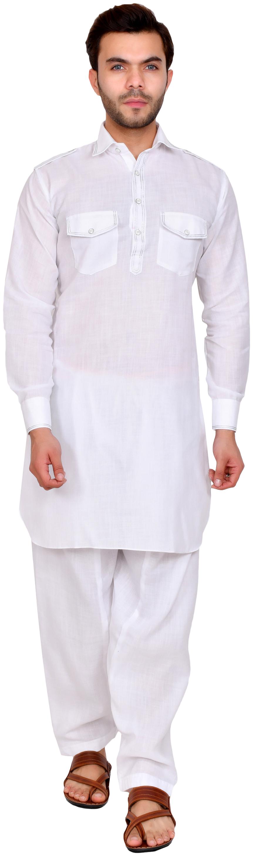 

US LITE Designer Pathani Suit For Men-White