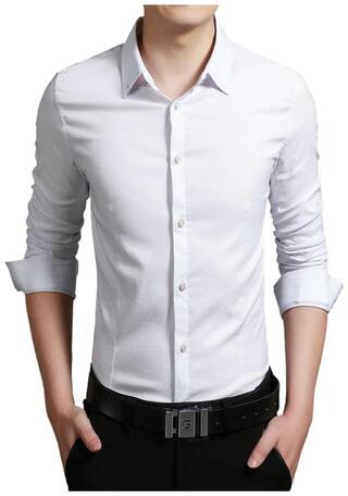 Buy Us Pepper Men Slim Fit Formal Shirt White Online At Low Prices In India Paytmmall Com