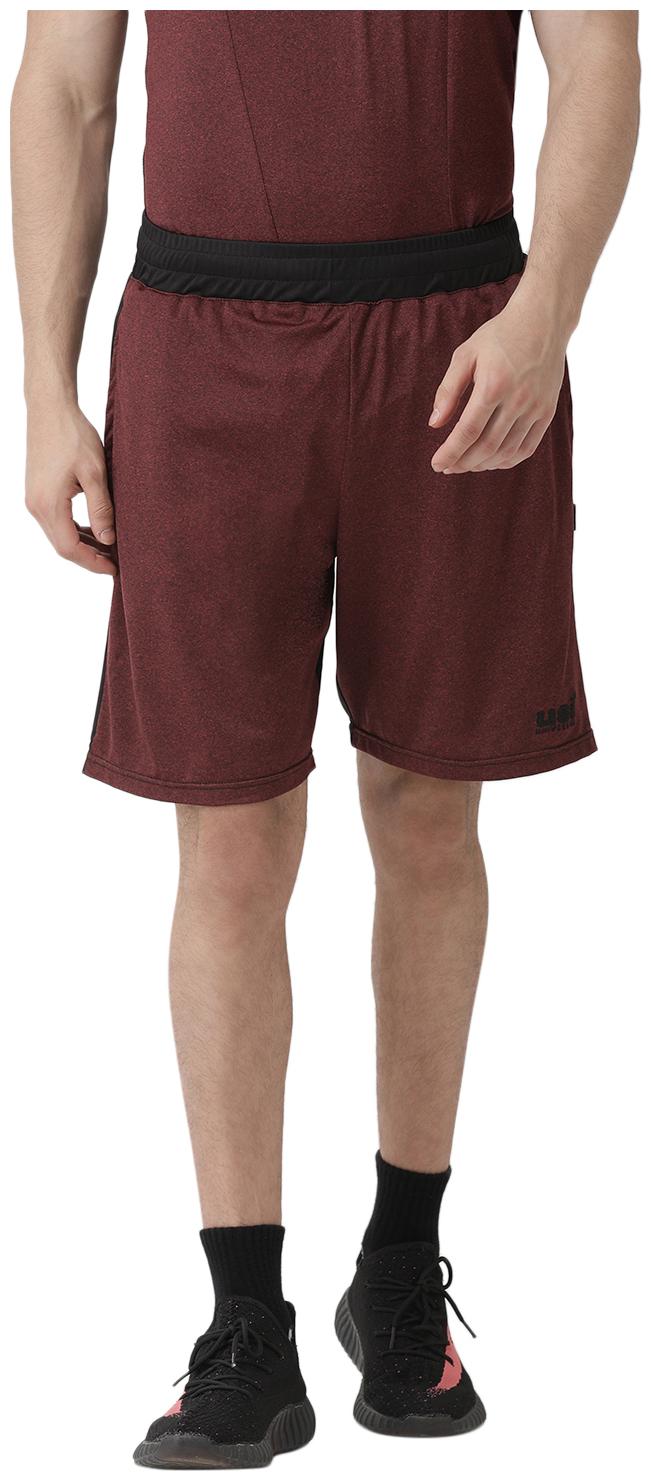 

USI Universal Men Polyester Shorts Maroon and Black color
