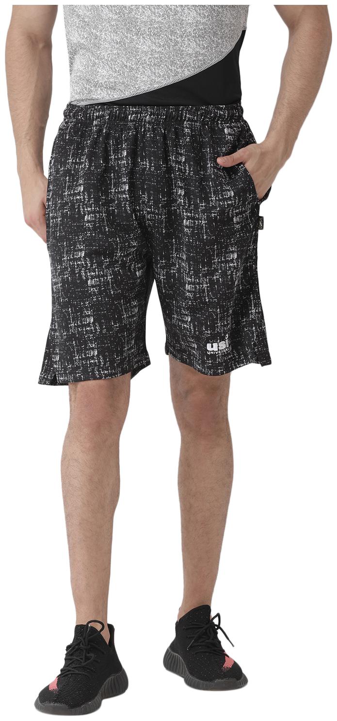

USI Universal Men Polyester Shorts Black color