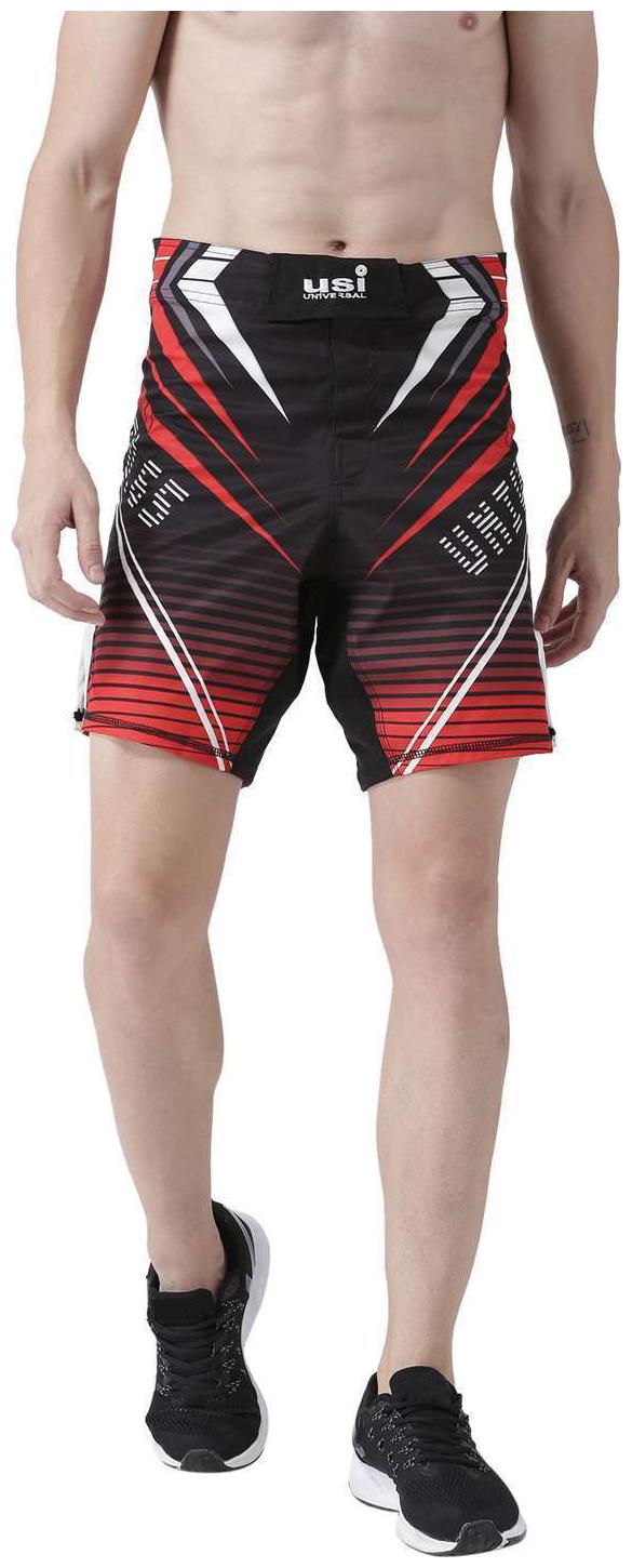 

USI UNIVERSAL Razor Black Red And White Shorts