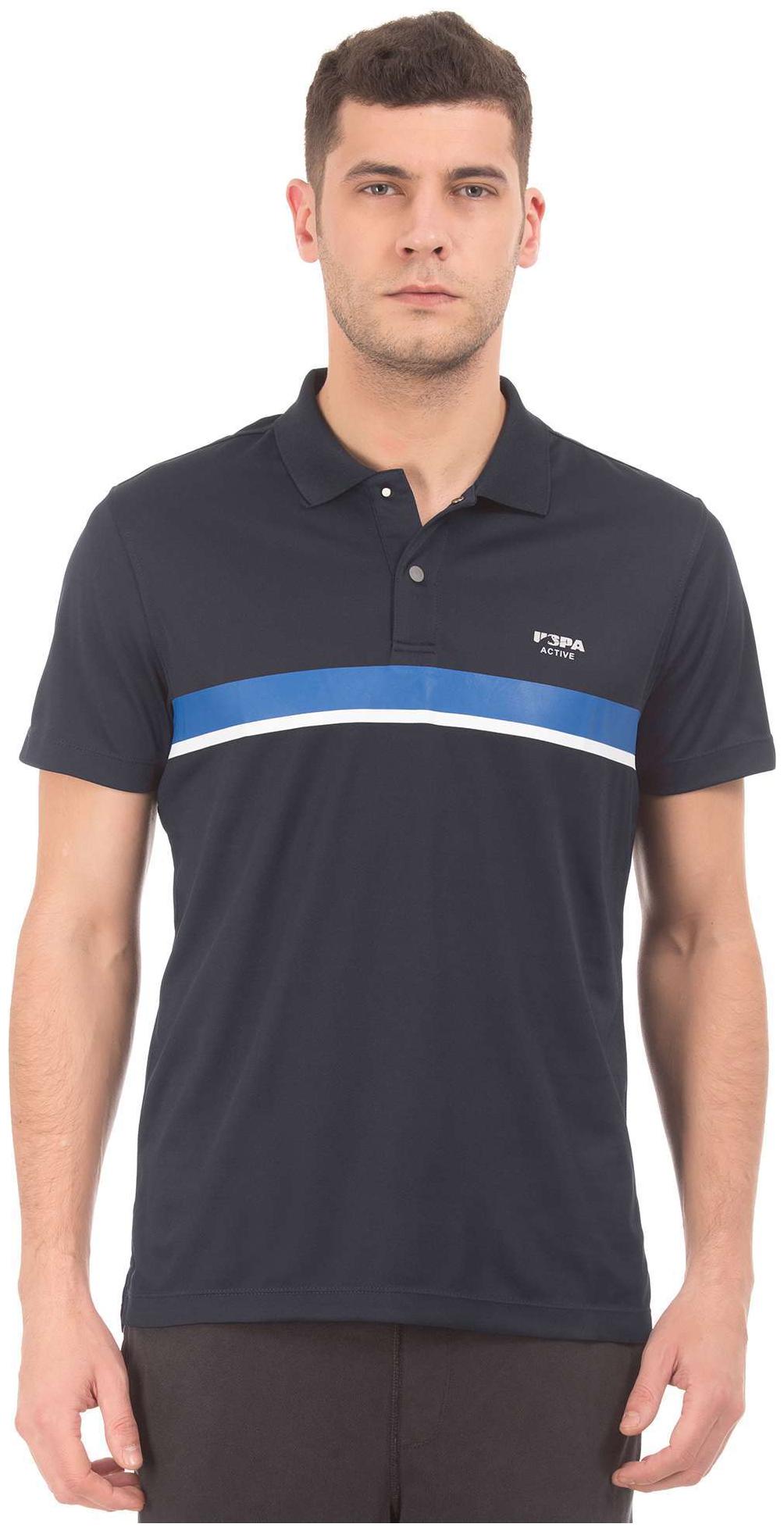 

U S Polo Assn Men Blue Regular fit Polyester Polo collar T-Shirt - Pack Of 1