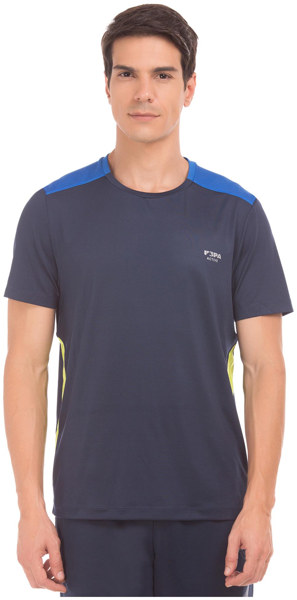 

U S Polo Assn Men Blue Regular fit Polyester Round neck T-Shirt - Pack Of 1