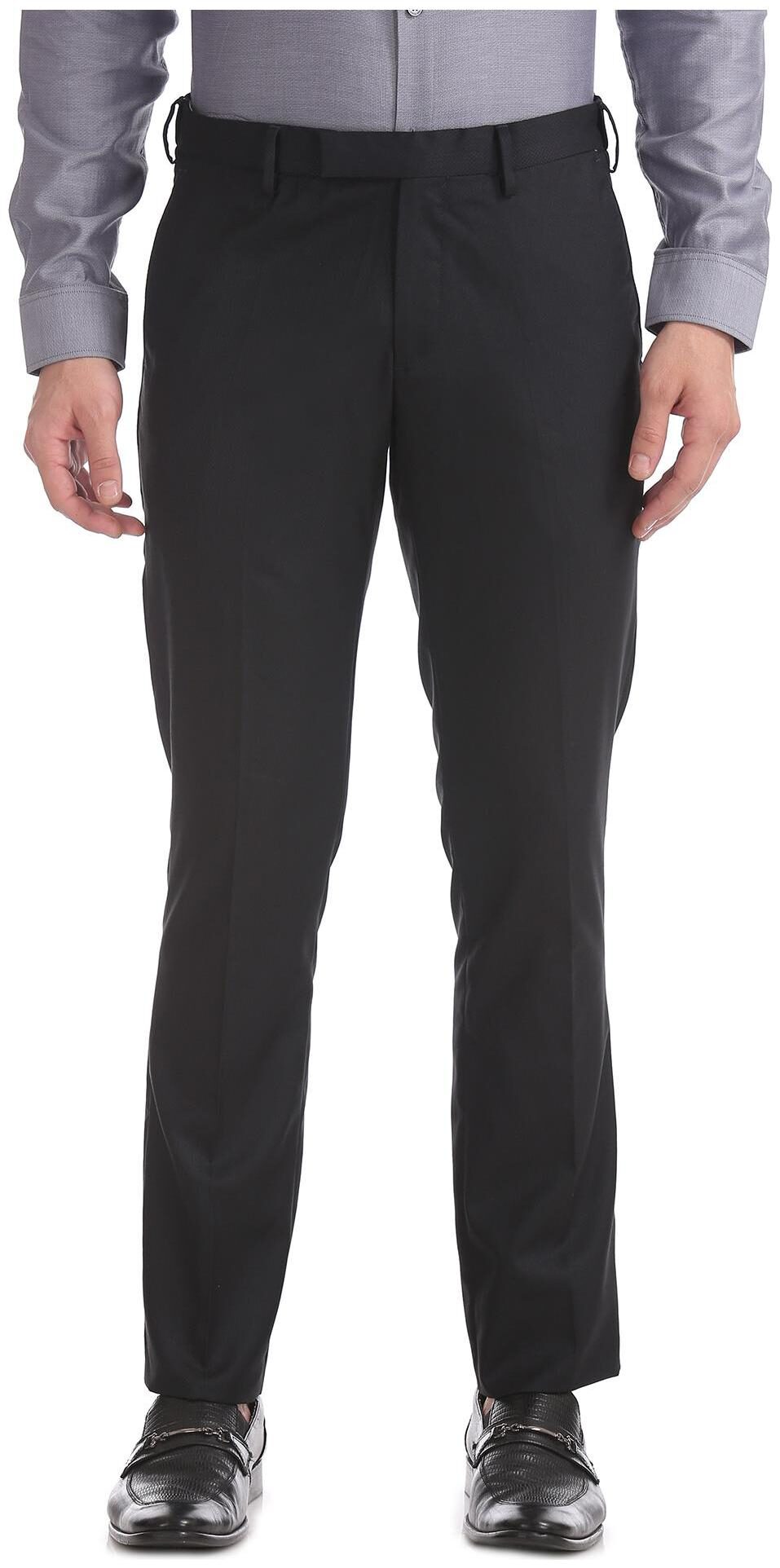 

Uspa Formal Slim Fit Solid Trousers