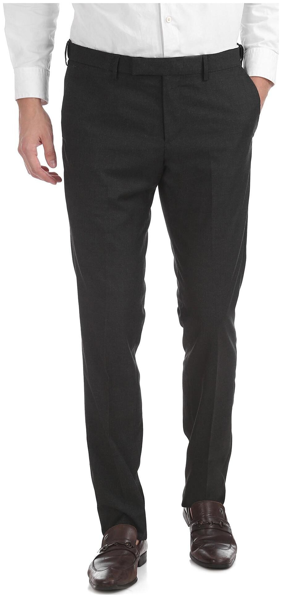 

U S Polo Assn Men Solid Slim Fit Formal Trouser - Grey