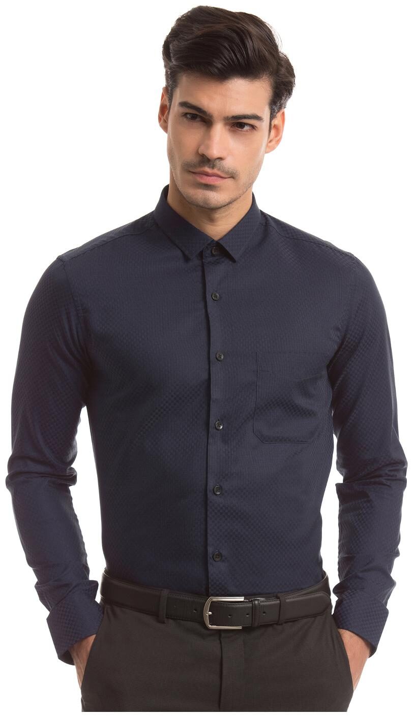 

U S Polo Assn Men Slim fit Formal Shirt - Blue