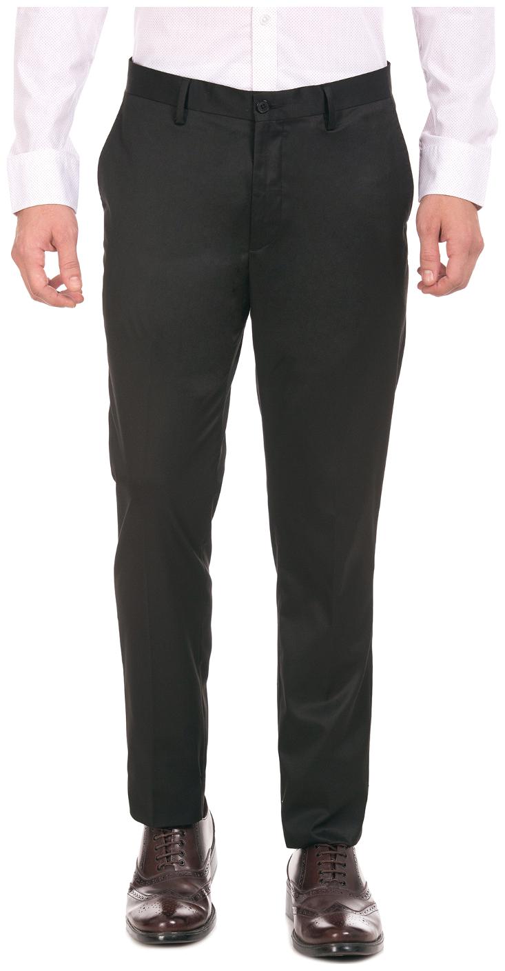 

U S Polo Assn Men Solid Skinny Fit Formal Trouser - Black