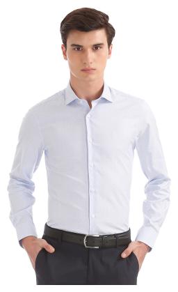 

U S Polo Assn Men Regular fit Formal Shirt - Blue