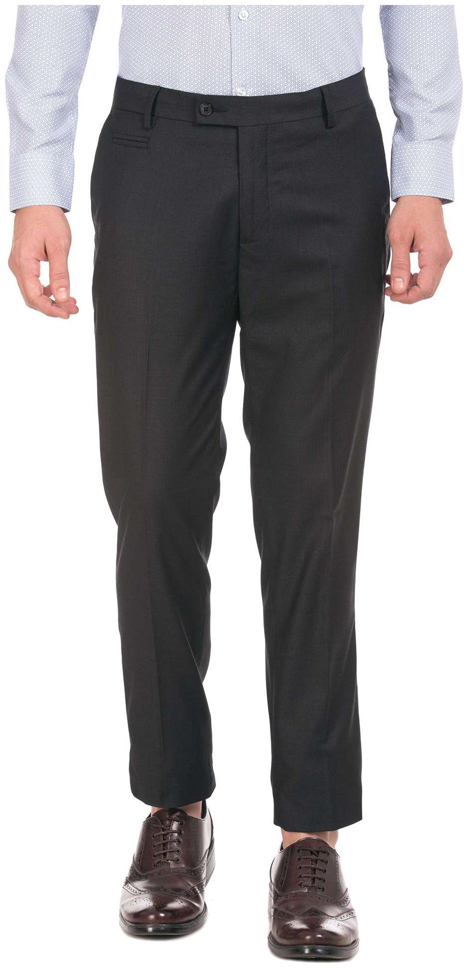 

U S Polo Assn Men Solid Skinny Fit Formal Trouser - Grey