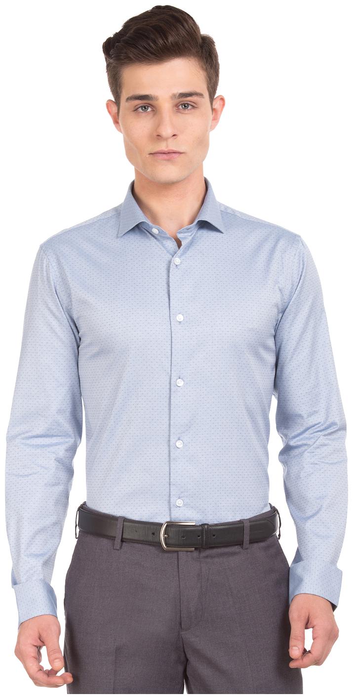 

U S Polo Assn Men Regular fit Formal Shirt - Blue