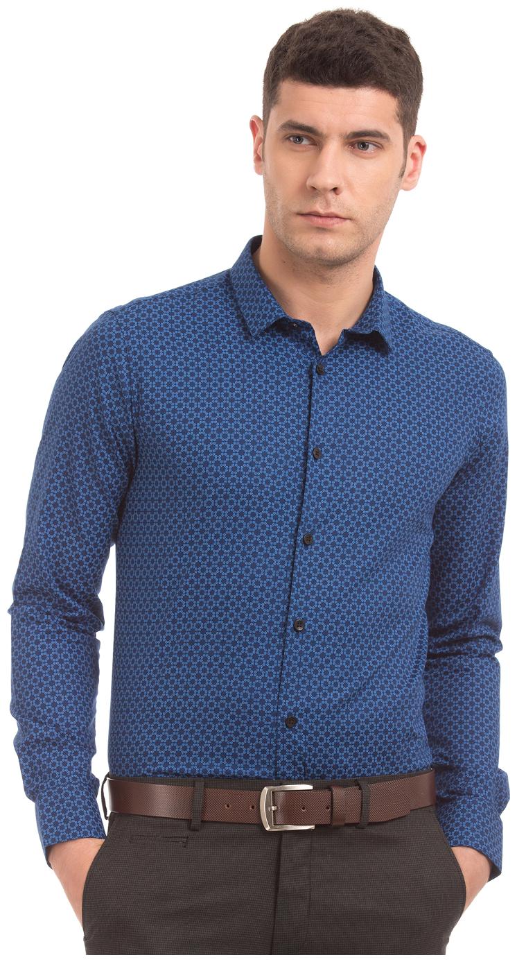 

U S Polo Assn Men Slim fit Formal Shirt - Blue