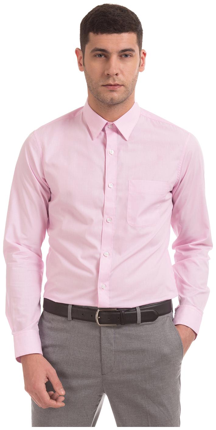 

U S Polo Assn Men Regular fit Formal Shirt - Pink