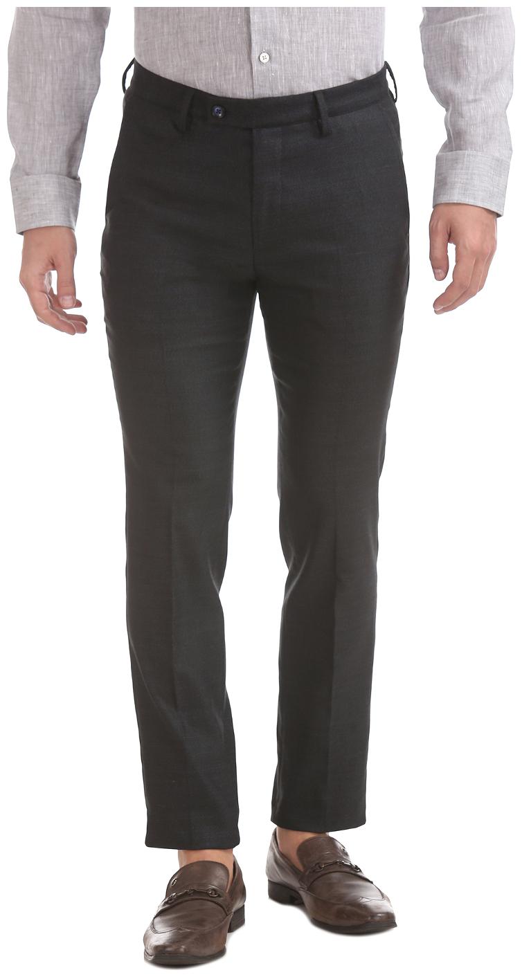 

U S Polo Assn Men Solid Skinny Fit Formal Trouser - Black