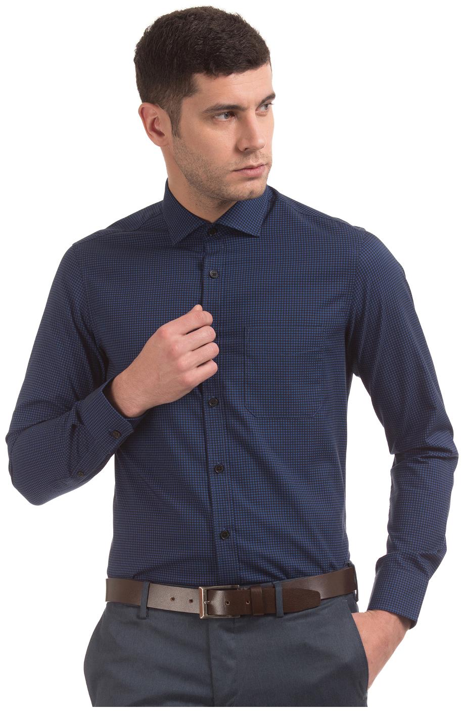 

U S Polo Assn Men Slim fit Formal Shirt - Blue