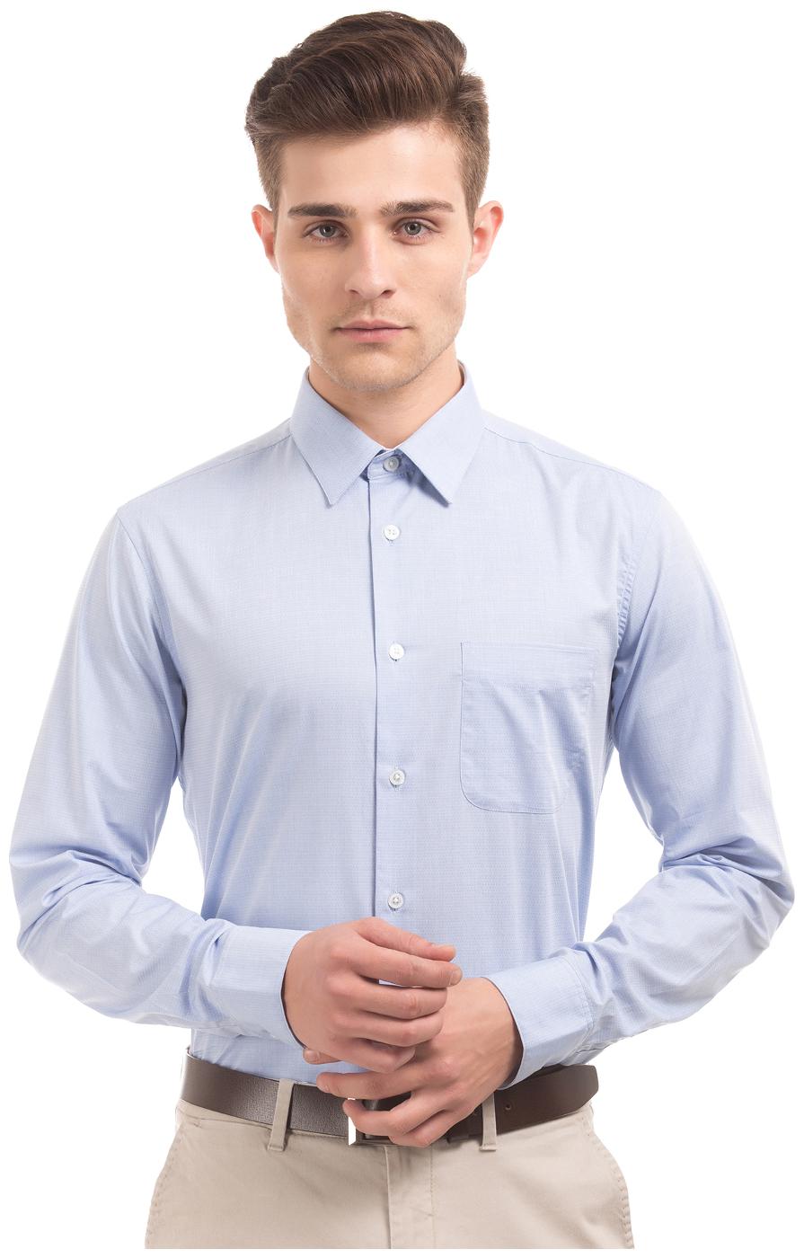 

U S Polo Assn Men Slim fit Formal Shirt - Blue