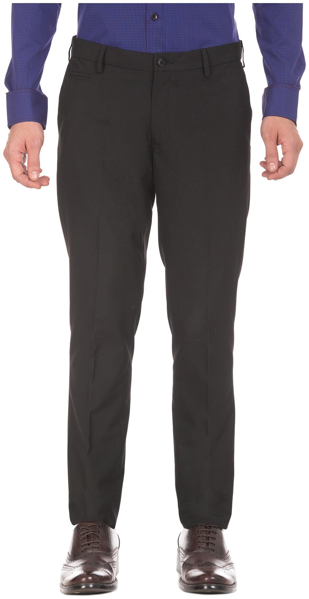 

U S Polo Assn Men Solid Slim Fit Formal Trouser - Black