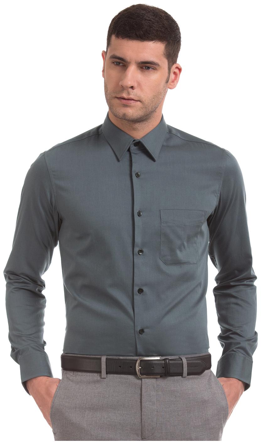 

U S Polo Assn Men Slim fit Formal Shirt - Grey