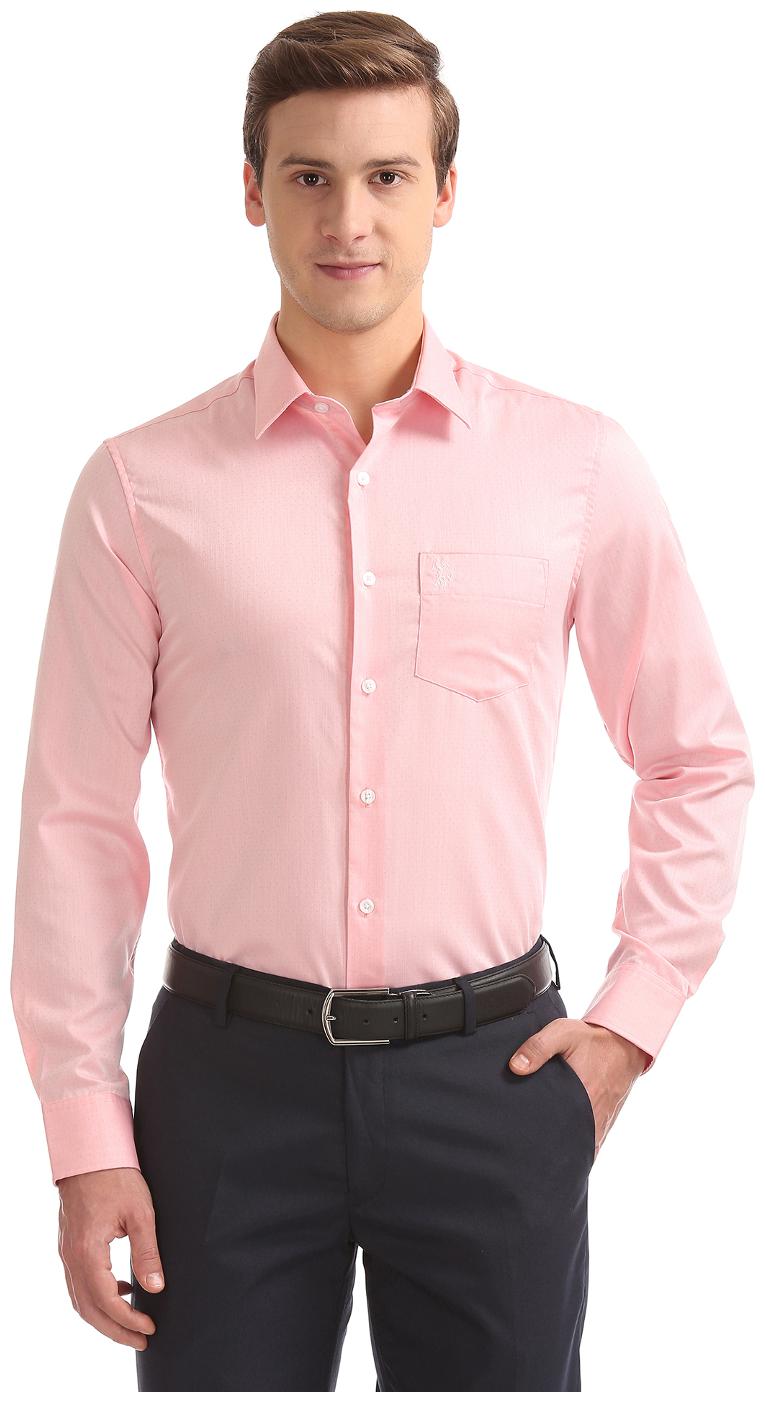 

U S Polo Assn Men Slim fit Formal Shirt - Pink
