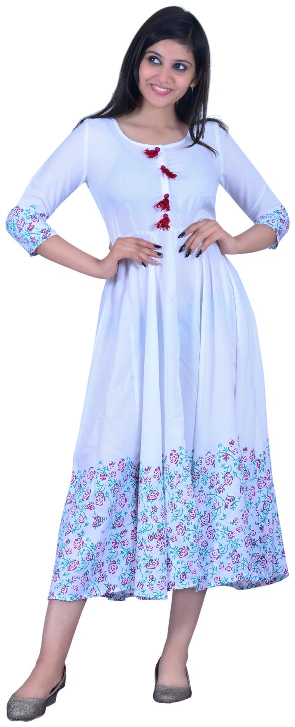 

V Brown Women Multi Colorblocked Anarkali Kurta