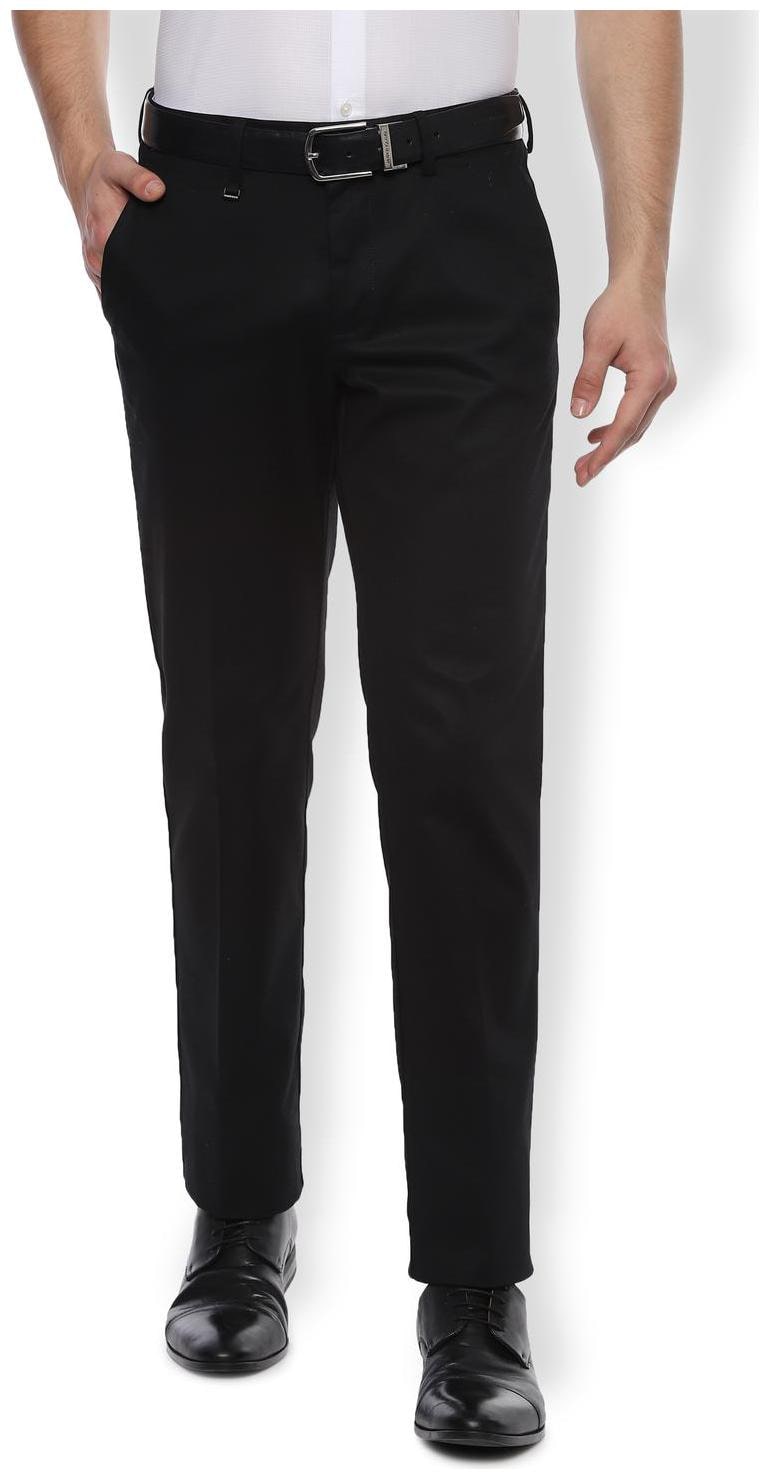 

Van Heusen Men Textured Slim Fit Formal Trouser - Black