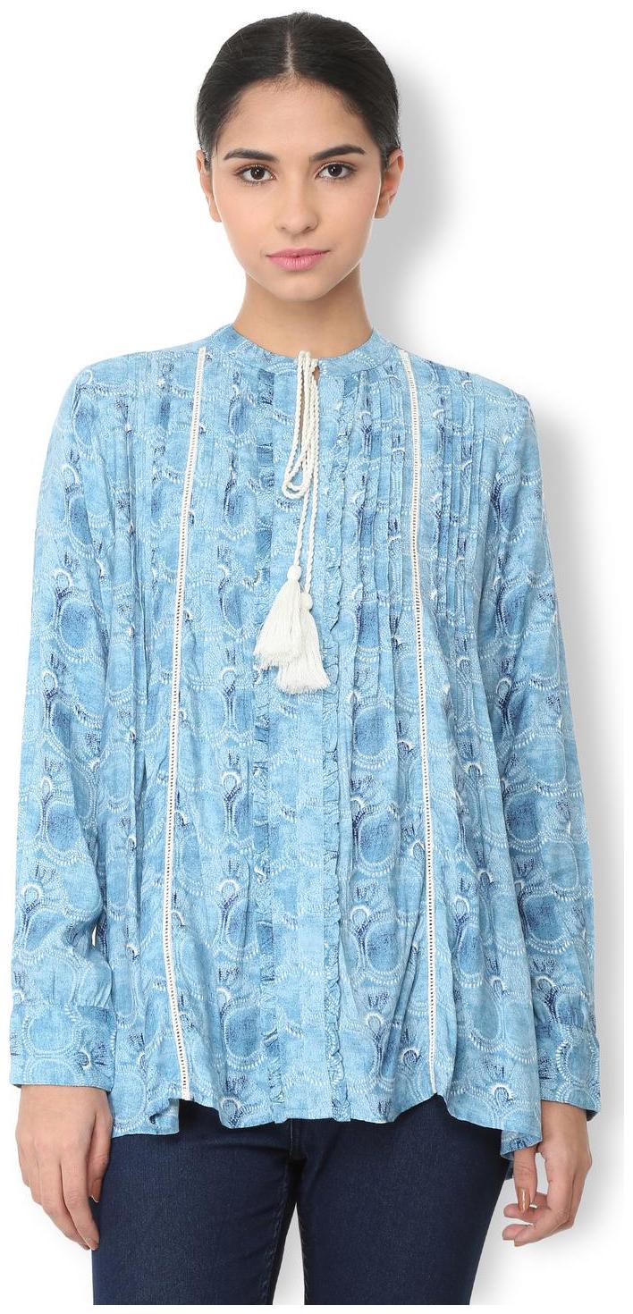 

Van Heusen Women Printed Regular top - Blue