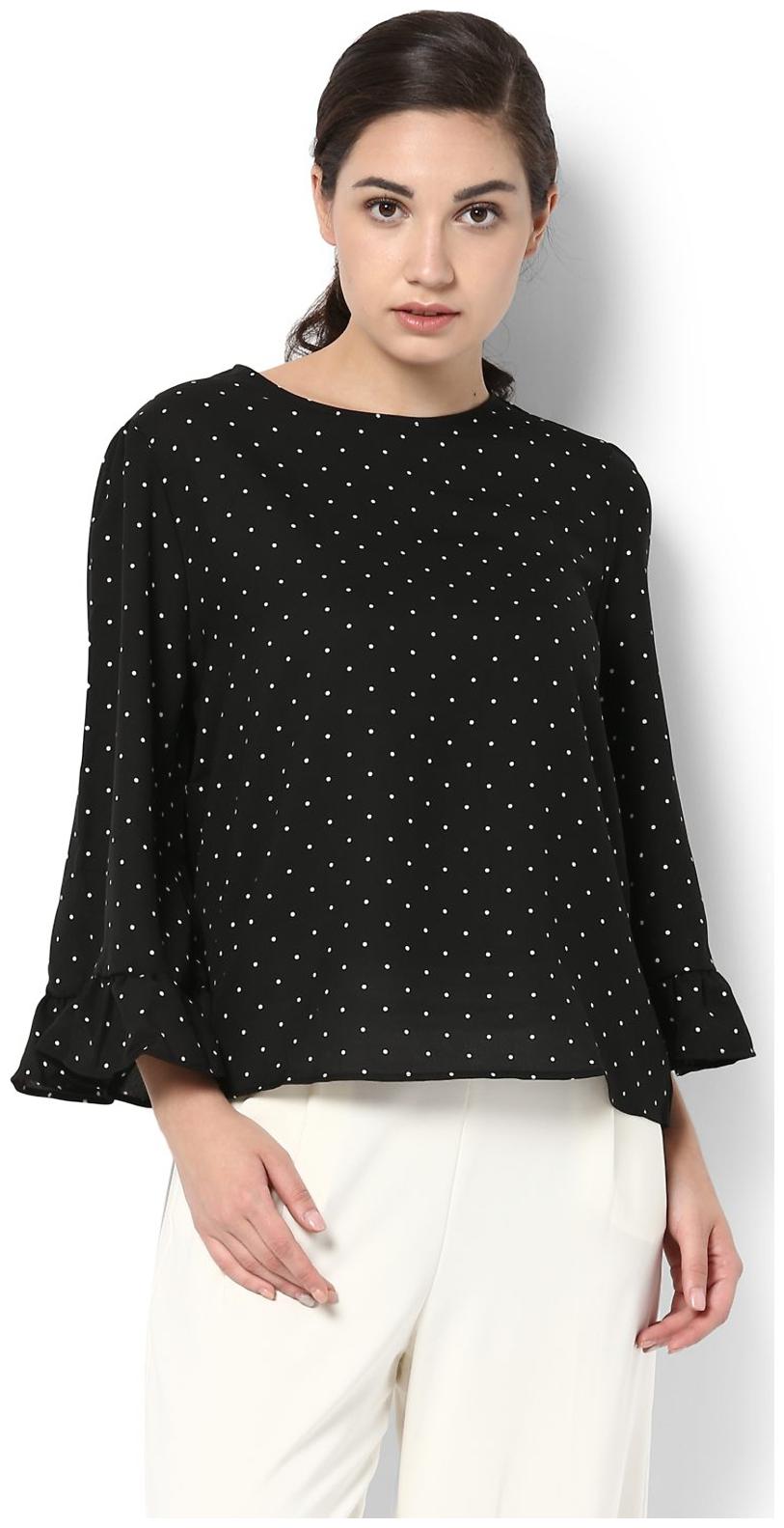 

Van Heusen Women Printed Regular top - Black