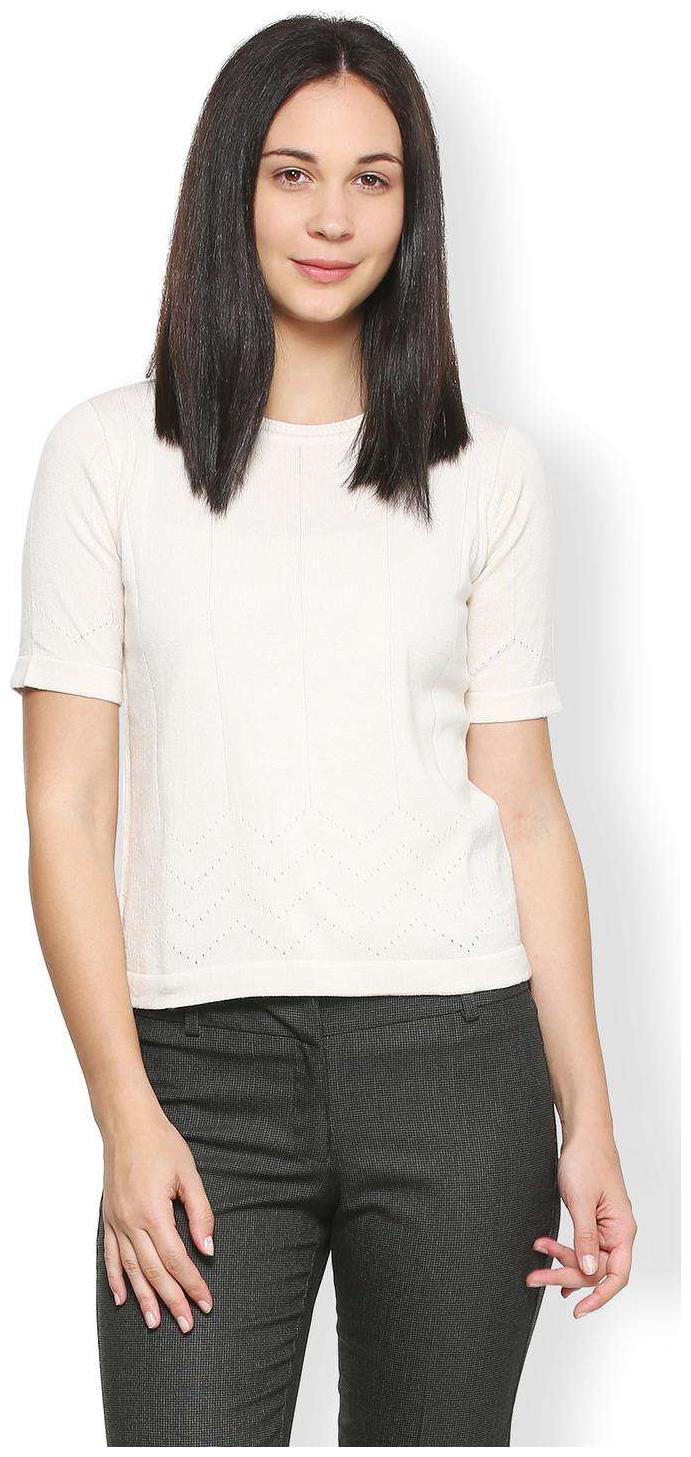 

Van Heusen Women Polka dots A-line top - Beige