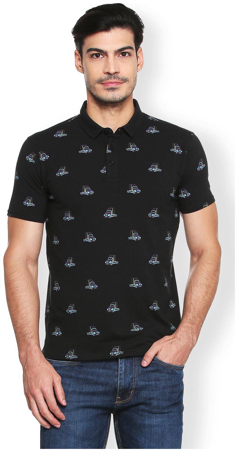 

Van Heusen Men Black Slim fit Cotton Polo collar T-Shirt - Pack Of 1