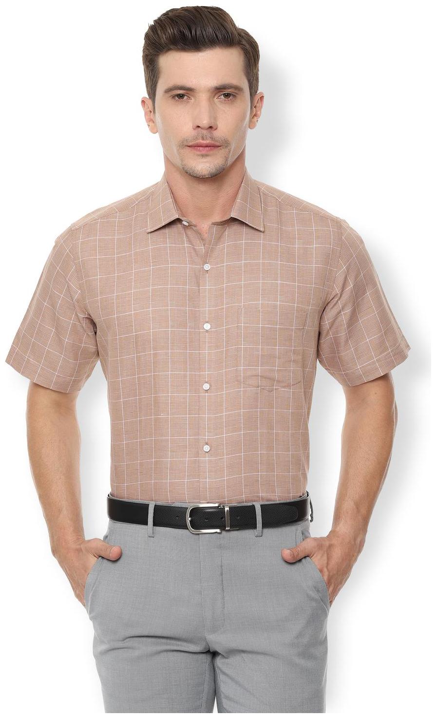 

Van Heusen Men Regular fit Formal Shirt - Brown