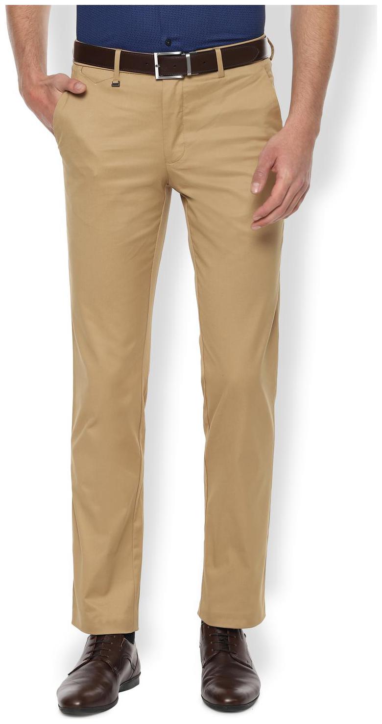 

Van Heusen Men Solid Slim Fit Formal Trouser - Beige