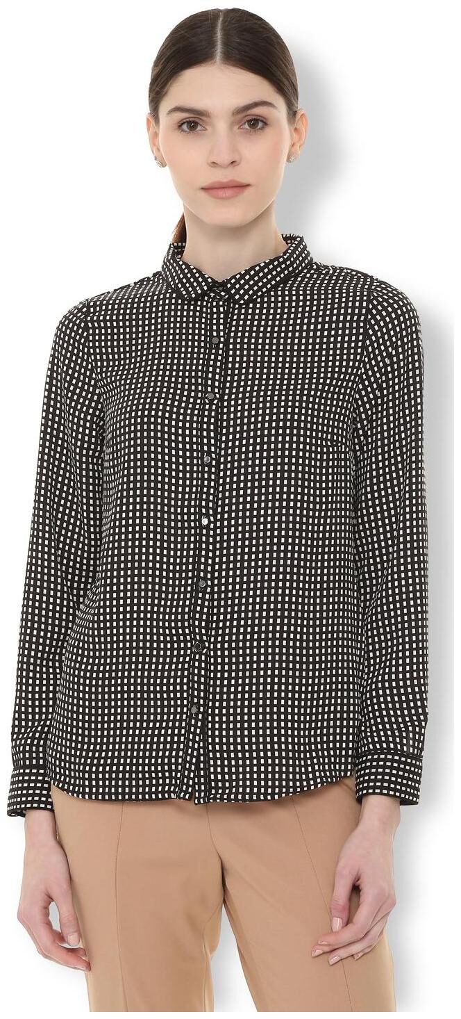 

Van Heusen Women Blue Printed Regular Fit Shirt