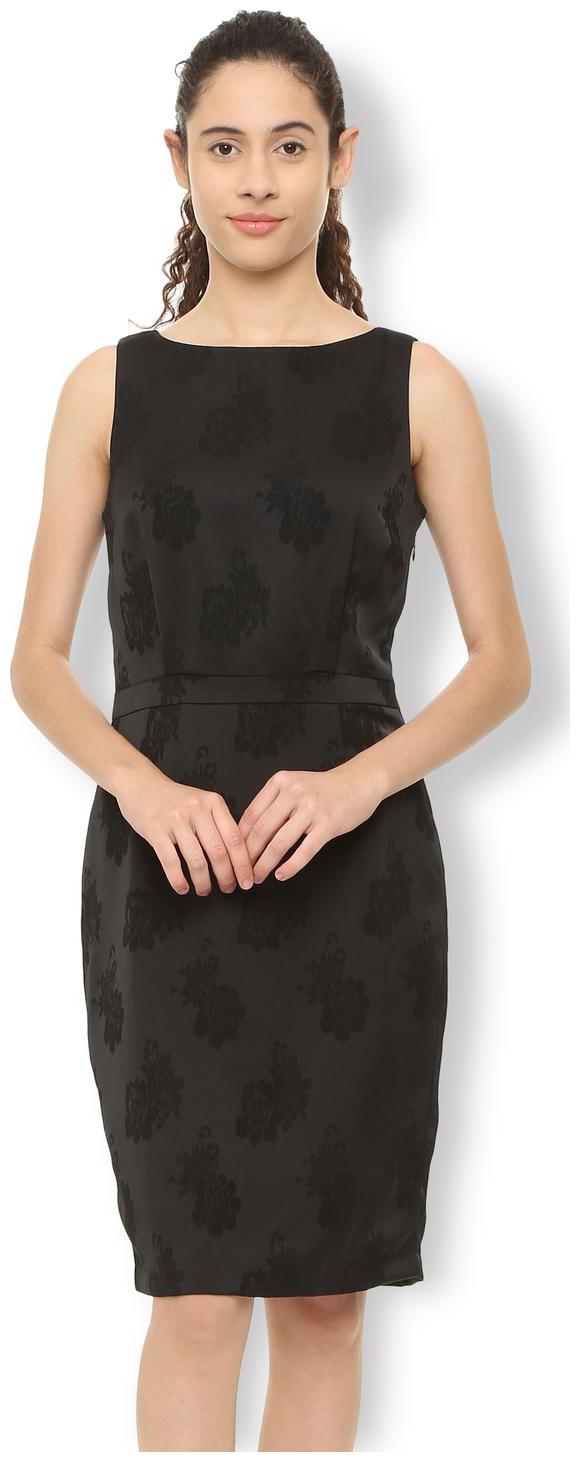 

Van Heusen Black Printed A-line dress