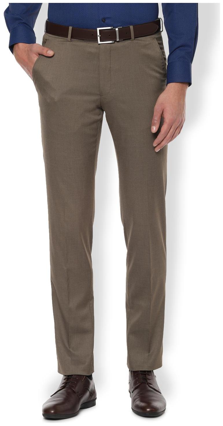 

Van Heusen Men Textured Slim Fit Formal Trouser - Brown