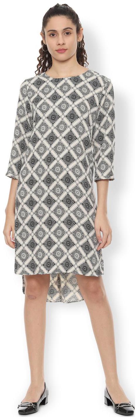 

Van Heusen Beige Printed Assymetric dress