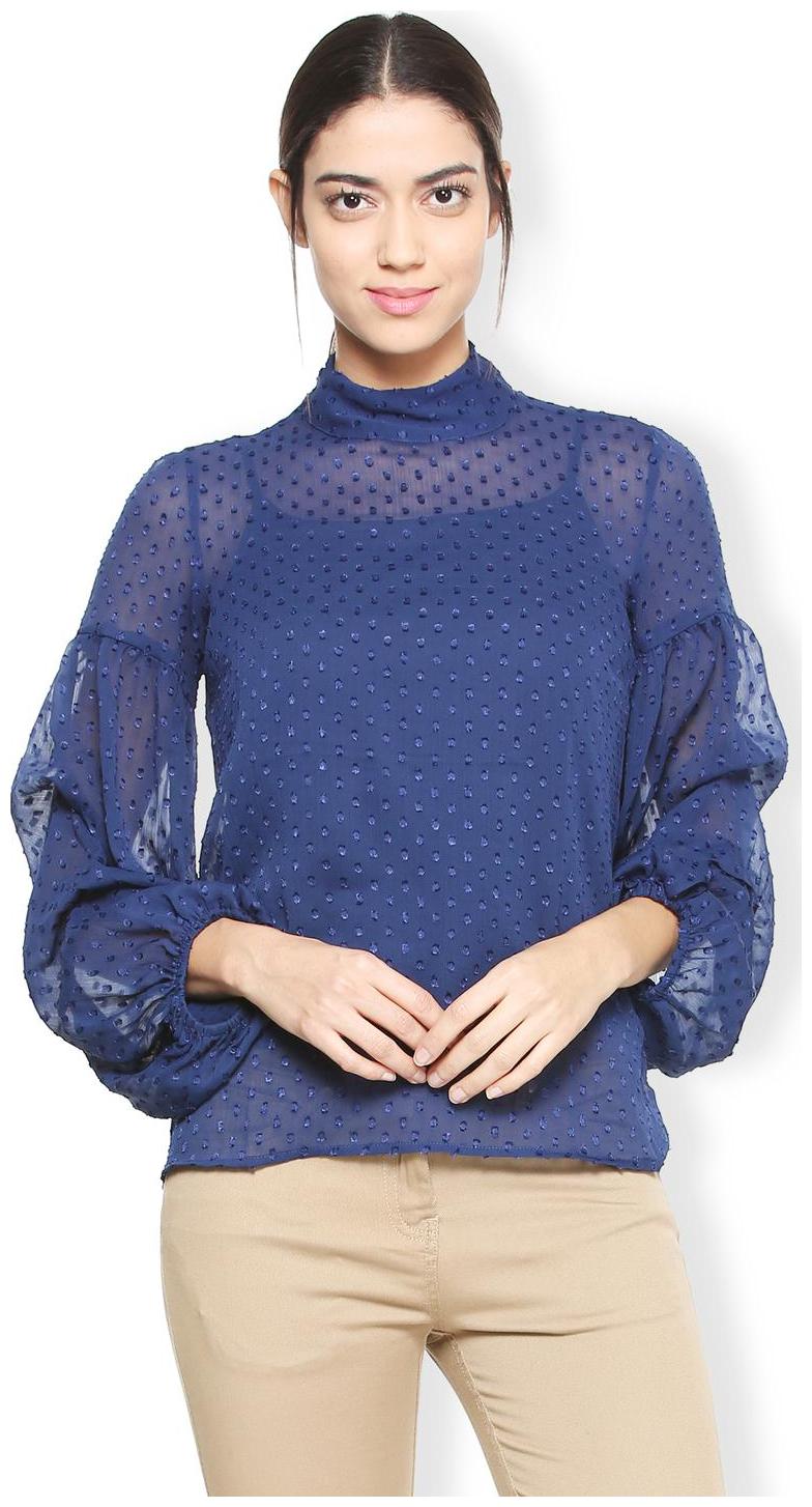 

Van Heusen Women Printed Regular top - Blue