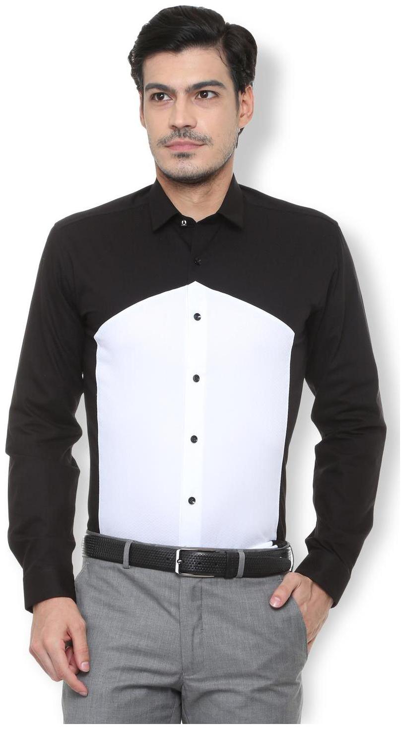 

Van Heusen Men Slim fit Formal Shirt - Black