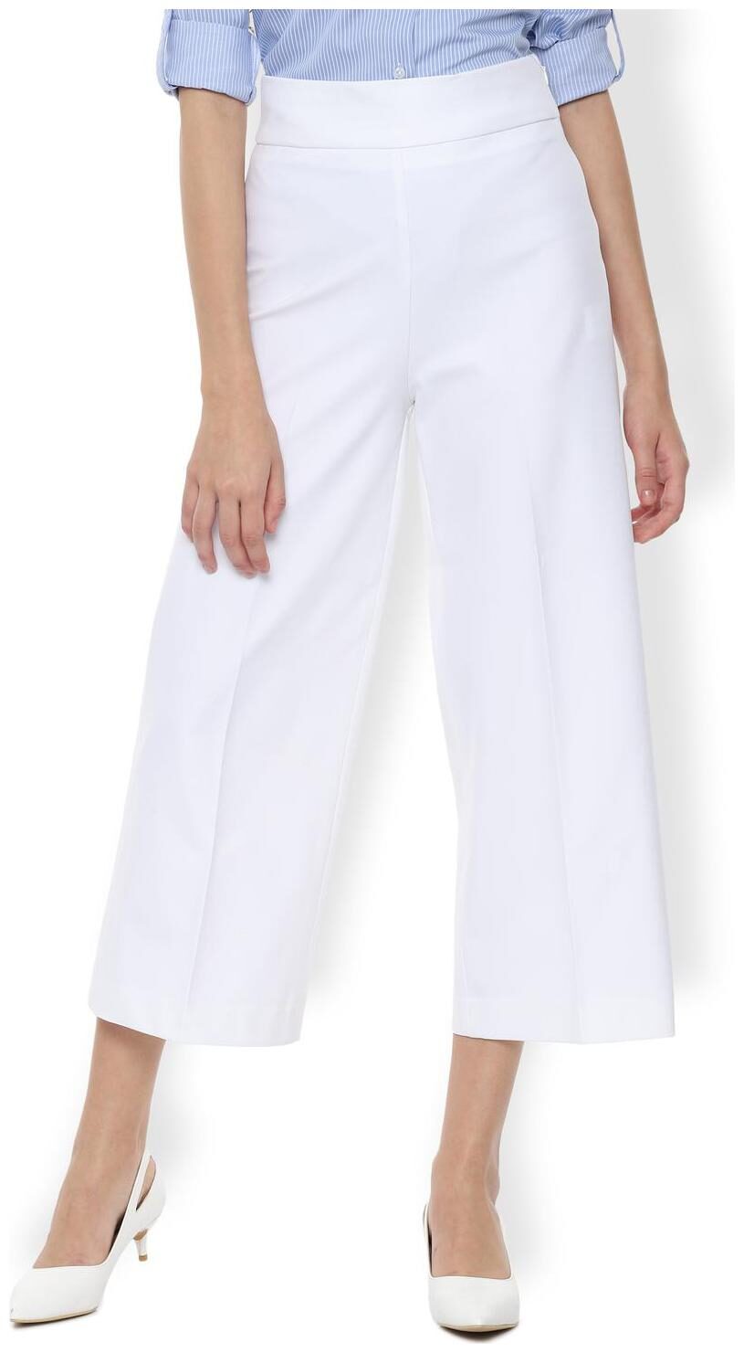 

Van Heusen Women White Regular fit Regular trousers