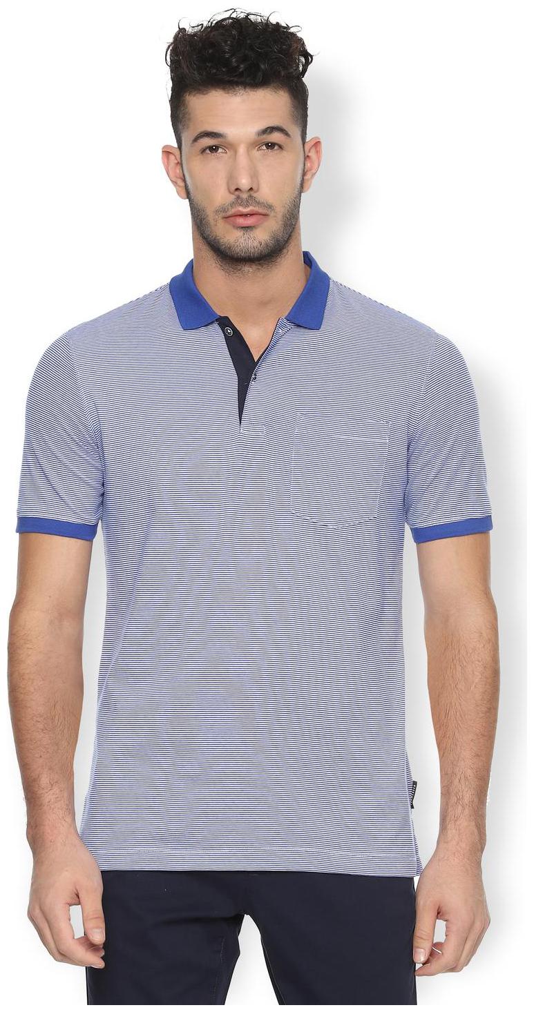 

Van Heusen Men Blue Regular fit Cotton Polo collar T-Shirt - Pack Of 1