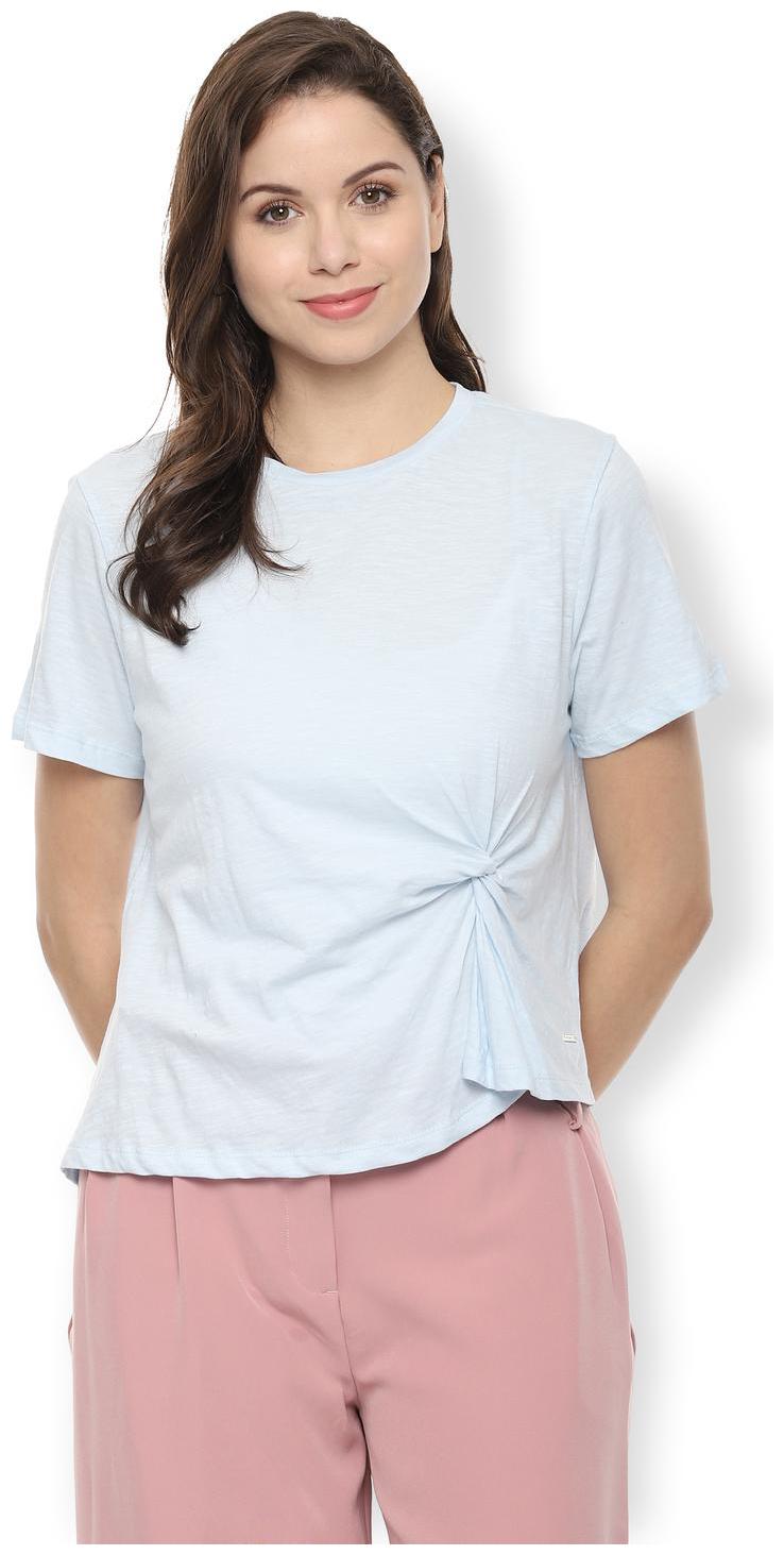 

Van Heusen Women Solid Regular top - Blue