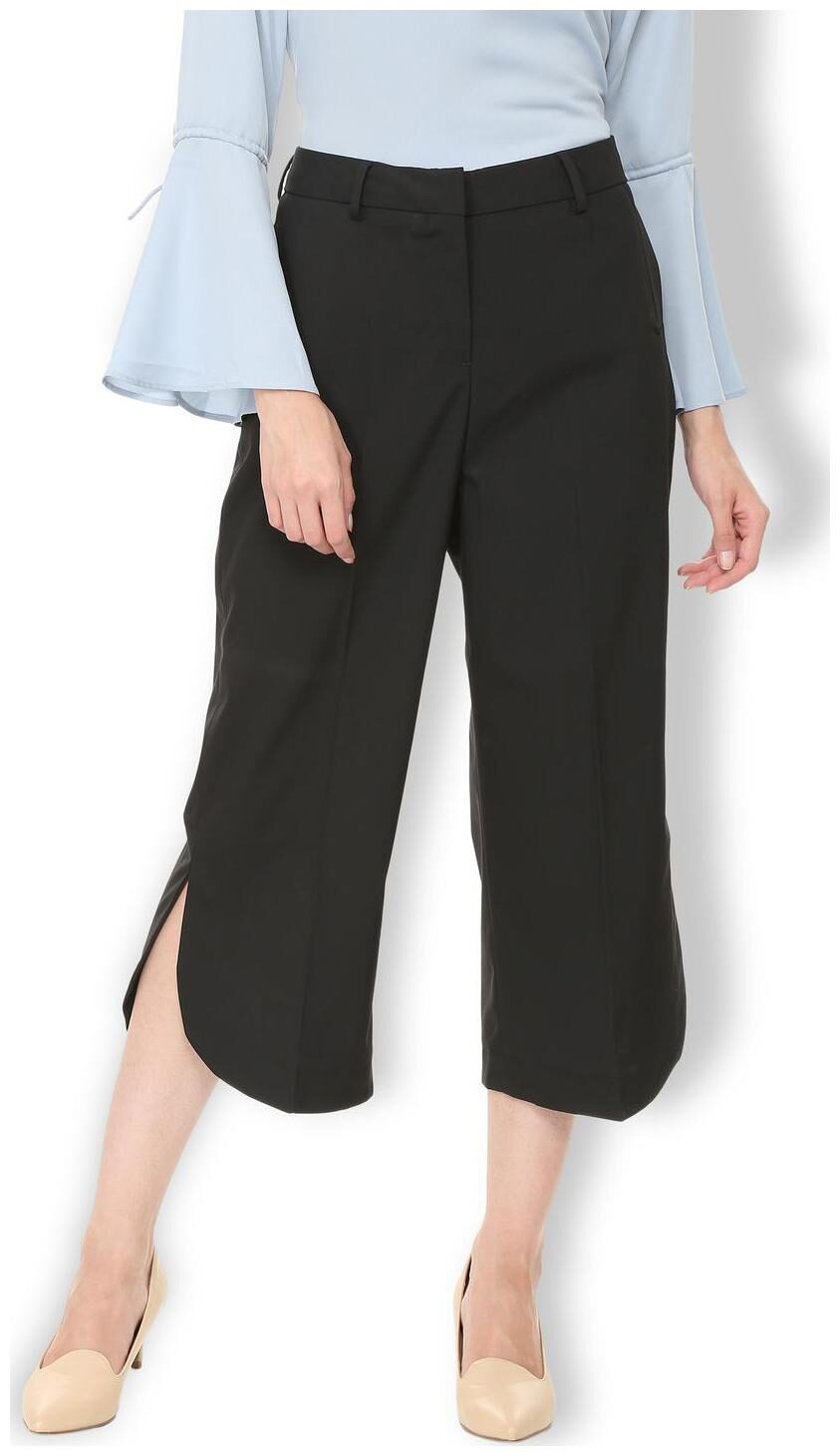 

Van Heusen Women Black Regular fit Regular trousers